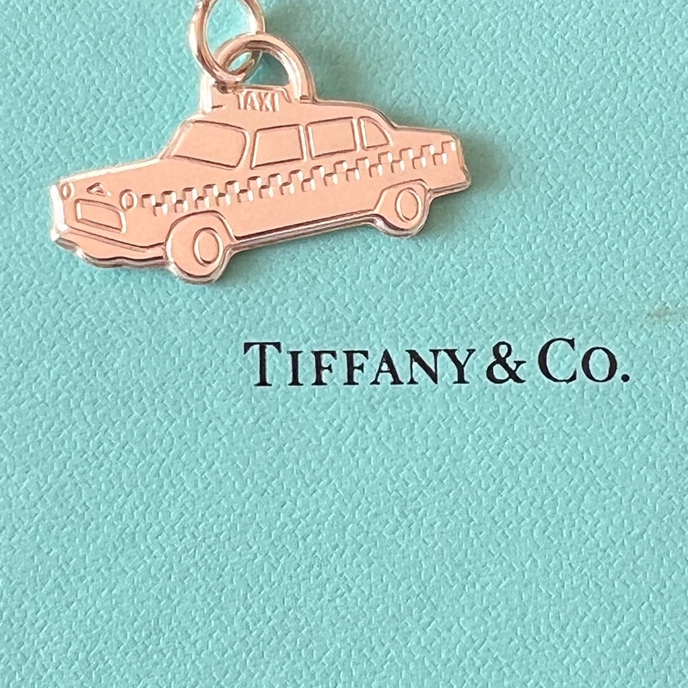 Tiffany & Co sterling silver NY taxi cab charm / pendant
